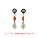 Korall-Diamant-Ohrclips - photo 1