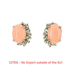 Coral-Diamond-Ear Jewellery