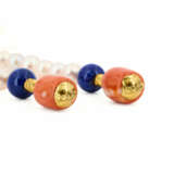 Coral-Lapis-Lazuli-Pearl-Necklace - photo 3
