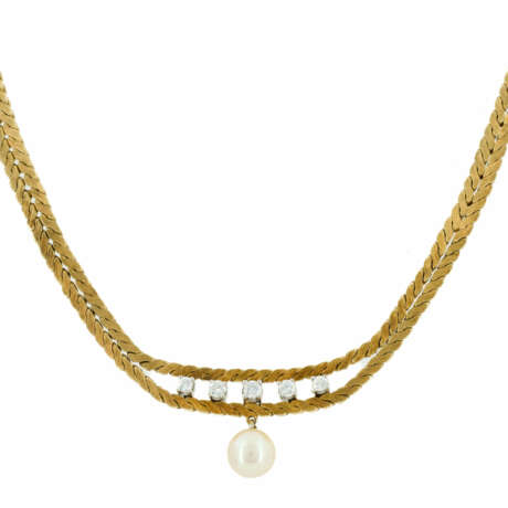 Pearl-Diamond-Necklace - photo 1