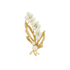 Pearl-Diamond-Brooch