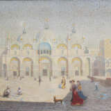 French Artist around 1910, St. Marks Venice, Oil on Canvas, signed - Foto 2
