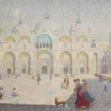 French Artist around 1910, St. Marks Venice, Oil on Canvas, signed - Foto 3