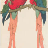 Fritz Lang(1877-1961)-GraphicTwo parrots, collour etching on paper, signed, monogramm, framed - Foto 2
