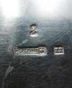 Produktkatalog. Service &agrave; caf&eacute; en m&eacute;tal argent&eacute; 