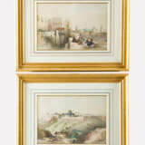 David Roberts(1796-1864)-Colour etchings, Two first state views from Jerusalem, in passepartout framed, signed in the stone - photo 1