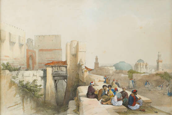 David Roberts(1796-1864)-Colour etchings, Two first state views from Jerusalem, in passepartout framed, signed in the stone - фото 3