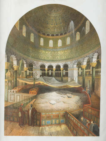 Two Colour Etchings from the Interior of the Dome of the Rocks (691 ad) on paper, French around 1860 - фото 2