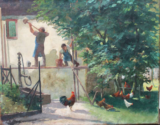 L.W.Plock, Artist first half 20. century, new paint, oil on canvas - фото 1