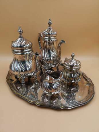 Beautiful tea-coffee service Métal Neorococo Early 20th century - photo 4