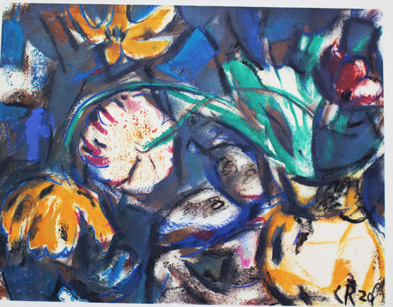 Christian Rohlfs(1849-1938)-graphic, flowers, on paper signed in the stone - photo 2