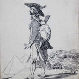 Pieter George Westenberg (1791-1873)in front of the pyramids, black ink on paper signed and dated 1840 - photo 1