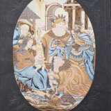 Bianchini Ferrier, embroidery three kings, in original paper passepartout, 20.century - Foto 1