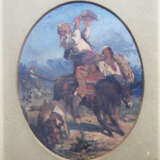 Artist 19. century , travellers, signed , oil on board framed - фото 2