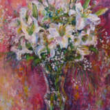 “A bouquet of lilies” Canvas Oil paint Impressionist Still life 2008 - photo 1