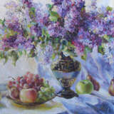 «Un bouquet de lilas sur la fenêtre» Toile Peinture à l'huile Impressionnisme Nature morte 2010 - photo 1