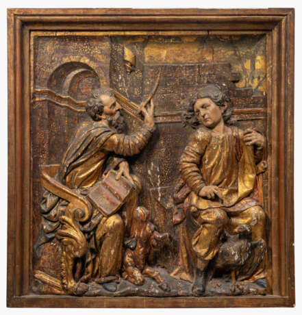 1 Paar Reliefs "Die 4 Evangelisten" - photo 2 1 Paar Reliefs "Die 4 Evangelisten" - photo 2