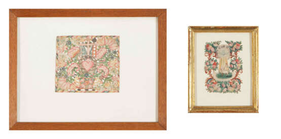 2 Spitzenbilder "Herz Jesu"/"Lamm Gottes" - фото 1