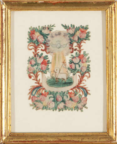 2 Spitzenbilder "Herz Jesu"/"Lamm Gottes" - фото 3