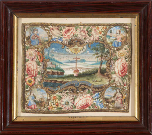 2 Spitzenbilder "Flammende Herzen"/"Hl. Geist-Taube" - фото 2