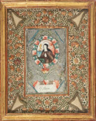 Spitzenbild mit Klosterarbeit "Hl. Klara"