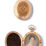 Médaillon mit Portraitminiatur und Haargeflecht - фото 1