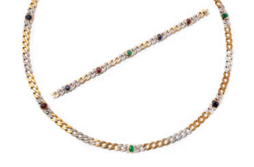 Klassische Edelstein-Demi-Parure