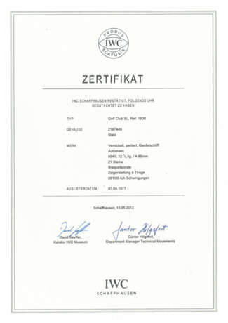 IWC Schaffhausen "Golf-Club SL" für Beyer, 1977 - фото 2