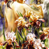 “Inspiration (irises).” Paper Watercolor Realist Still life 2009 - photo 1