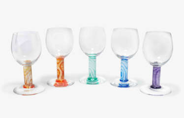 Kosta Boda, 5 Rotweingläser