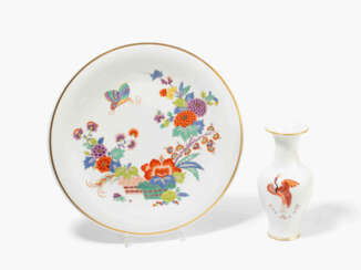 Meissen, Vase und Platte