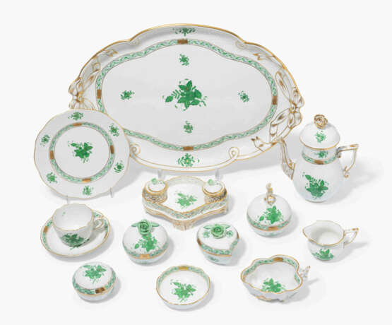 Herend, Mokkaservice "Apponyi in Grün" - photo 1