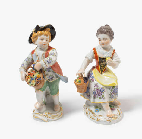 Meissen, 2 Figuren "Gärtnerkinder" - photo 1
