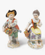 Articles ménagers. Meissen, 2 Figuren "Gärtnerkinder"