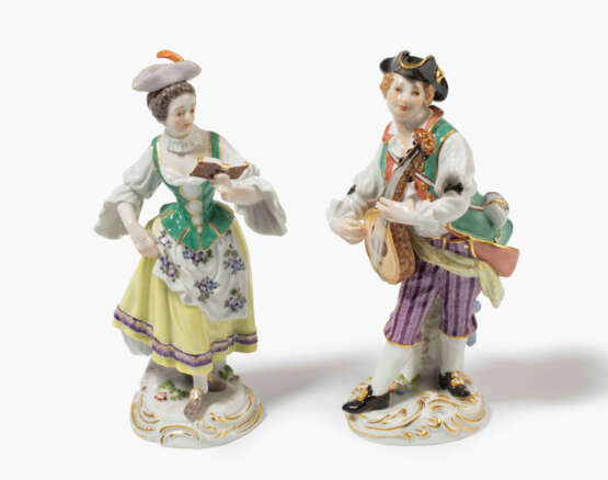 Meissen, 1 Paar Figuren aus der "Galanten Kapelle" - photo 1 Meissen, 1 Paar Figuren aus der "Galanten Kapelle" - photo 1