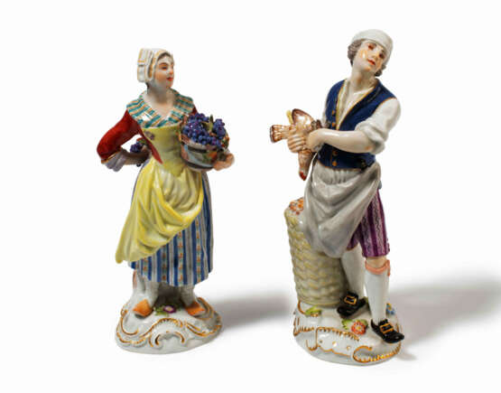 Meissen, 1 Paar Figuren aus Serie "Pariser Ausrufer" - photo 1