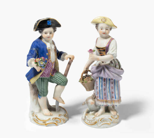Meissen, 2 Figuren "Gärtnerkinder" - photo 1