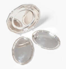 Lot: Teller und 2 kleine Tabletts, Deutschland 20.Jh.