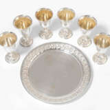 Set: 6 Fussbecher auf Tablett, Israel 20.Jh. - Foto 1