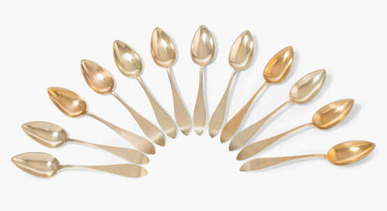 Lot: 12 Dessertlöffel, Zürich 1880–1900 - Foto 1