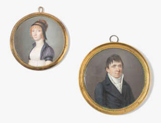 Lot: 2 Porträtminiaturen, Genfer und Französische Schule um 1800