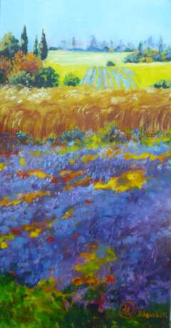 “cornflowers” Canvas Oil paint Landscape painting 2019 - photo 1