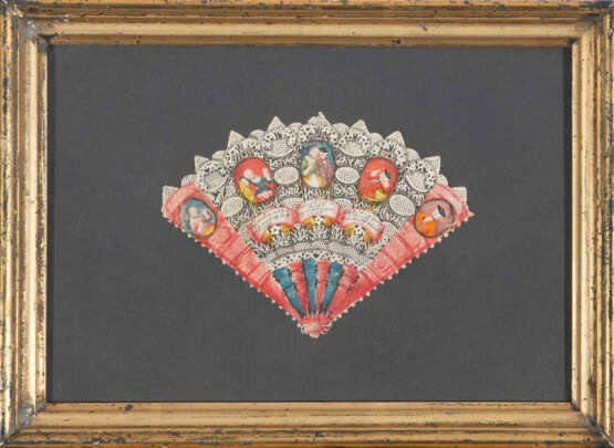 Spitzenbild in Fächerform "Liebesandenken" - photo 1 Spitzenbild in Fächerform "Liebesandenken" - photo 1