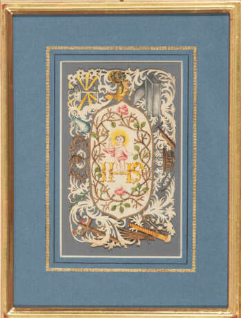 2 Spitzenbilder "Flammendes Herz"/"Jesuskind" - фото 2