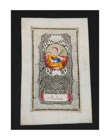 2 Spitzenbilder "Maria Einsiedeln und Hl. Rosina"/"Hl. Anna" - photo 2 2 Spitzenbilder "Maria Einsiedeln und Hl. Rosina"/"Hl. Anna" - photo 2