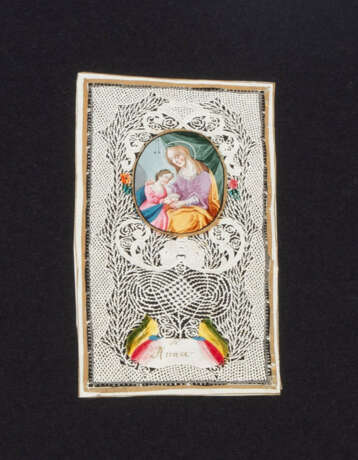 2 Spitzenbilder "Maria Einsiedeln und Hl. Rosina"/"Hl. Anna" - photo 3 2 Spitzenbilder "Maria Einsiedeln und Hl. Rosina"/"Hl. Anna" - photo 3