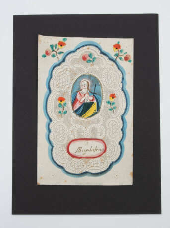 3 Spitzenbilder "Hl. Magdalena"/"Hl. Petrus"/"Hl. Familie" - photo 5