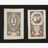 2 Spitzenbilder "Maria Einsiedeln"/"Kreuzigung Christi" - photo 1
