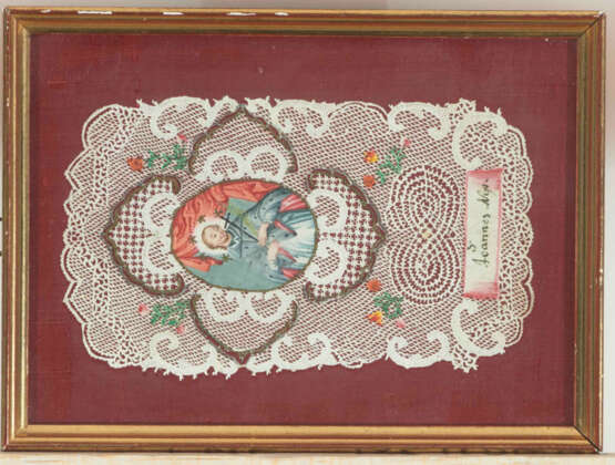 2 Spitzenbilder "Hl. Johannes von Nepomuk"/"Hl. Rosalia" - photo 2 2 Spitzenbilder "Hl. Johannes von Nepomuk"/"Hl. Rosalia" - photo 2