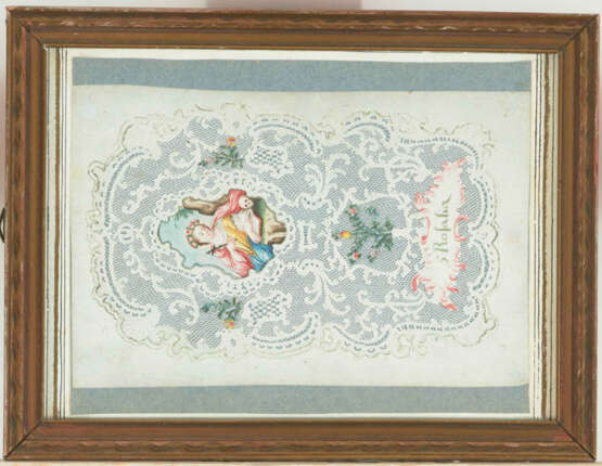 2 Spitzenbilder "Hl. Johannes von Nepomuk"/"Hl. Rosalia" - photo 3 2 Spitzenbilder "Hl. Johannes von Nepomuk"/"Hl. Rosalia" - photo 3